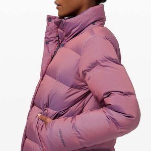 NWOT lululemon Wunder Puff GOOSE DOWN PUFFER Jacket - Heathered Plumful